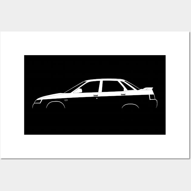 Lada 110 Silhouette Wall Art by Car-Silhouettes